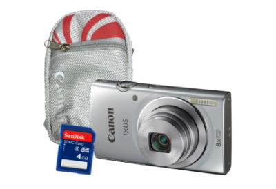 Canon IXUS 145 Silver / Canon KAZE Bag / SANDisk 4GB SD Card